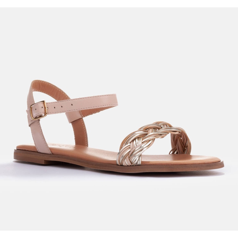 Marco Shoes Sandales plates beige 1