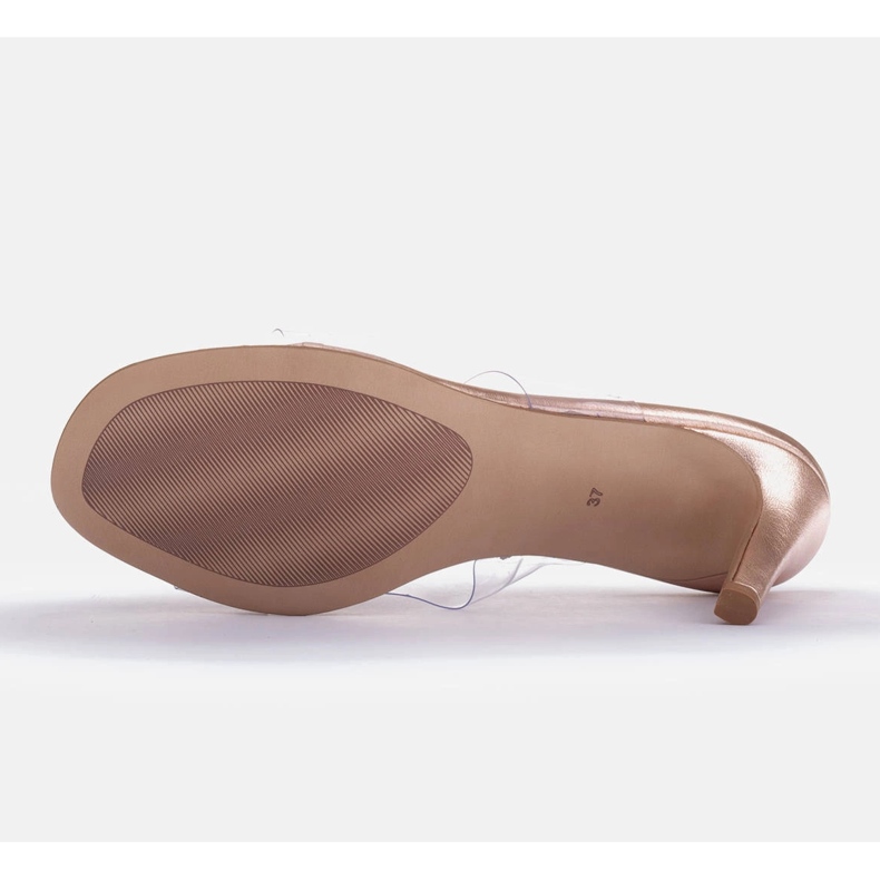 Marco Shoes Sandales à rayures transparentes rose 1