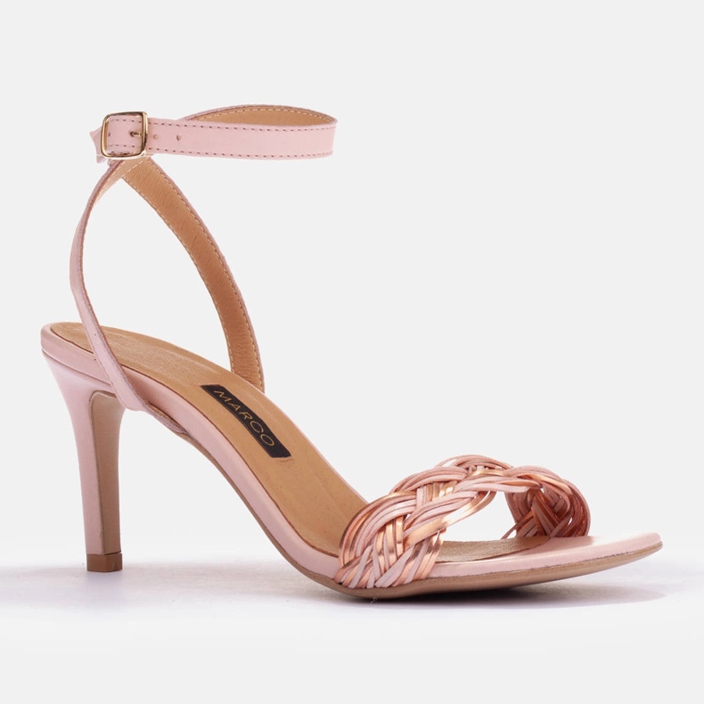 Marco Shoes Sandales à bride tressée rose 1 Marco Shoes Sandales à bride tressée rose 1