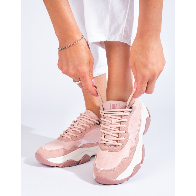 Baskets Big Star pour femmes KK274385 rose 1