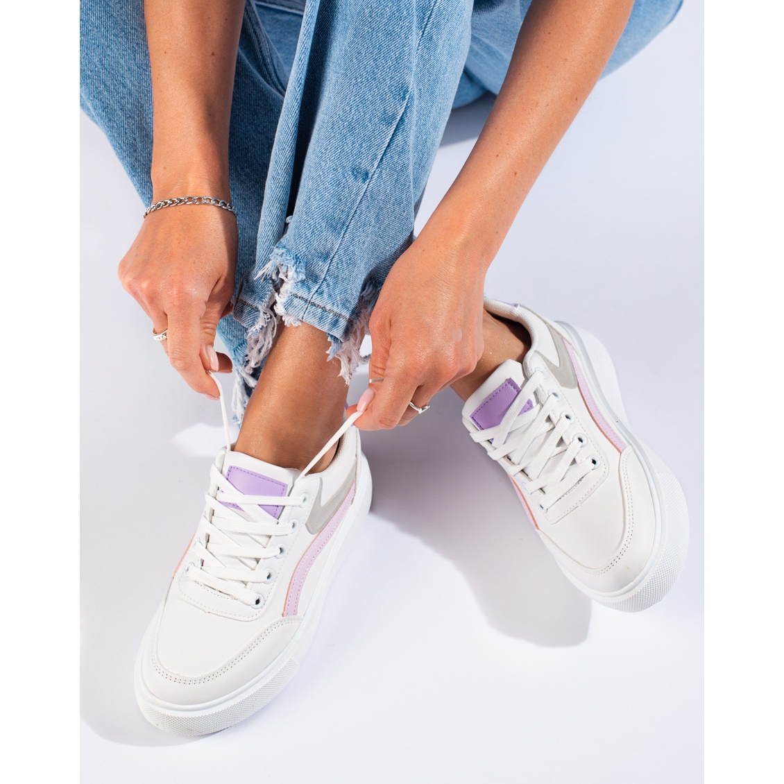 Vans rose et blanche ou grise cheap