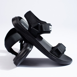 Sandales noires pour hommes Big Star HH174842 le noir 2 Sandales noires pour hommes Big Star HH174842 le noir 2