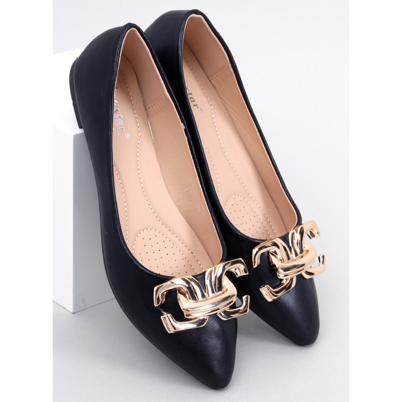 Seastar Ballerines élégantes à boucle de Simona Black le noir 1