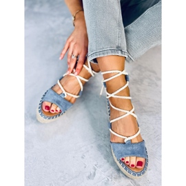 Espadrilles compensées Marge L.BLUE bleu 4