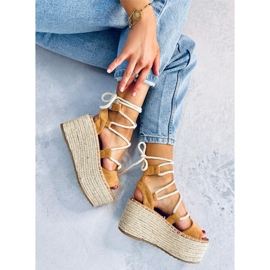 Espadrilles compensées Marge Camel jaune 3
