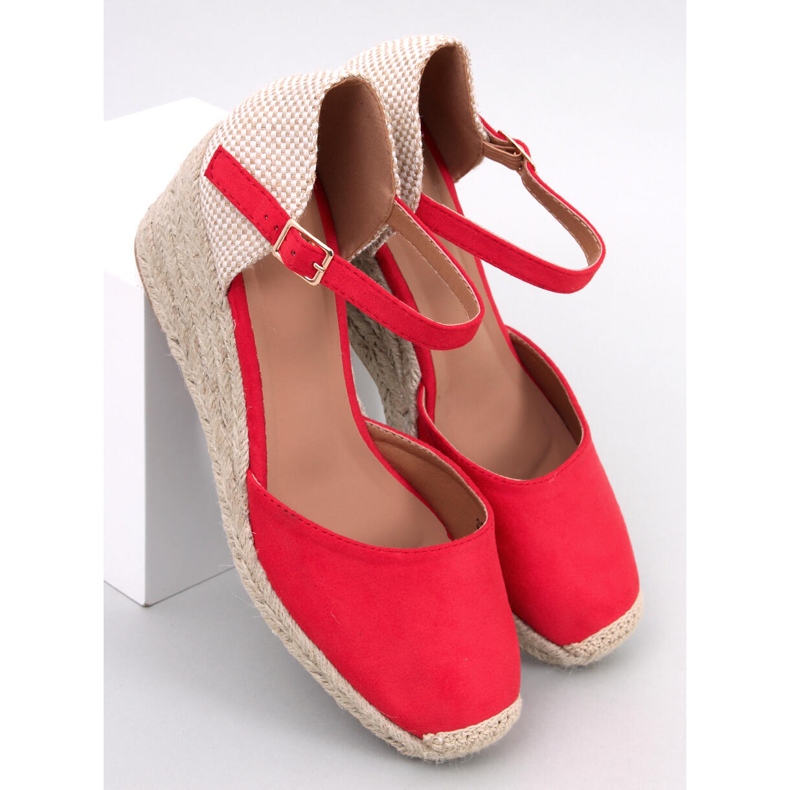 Platten Espadrilles compensées rouges 1