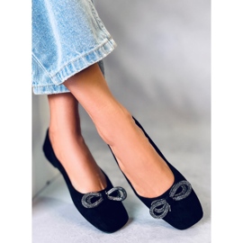 Ballerines en daim à nœud Serna Nero le noir 2