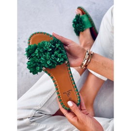 Chaussons fleurs Prima Green vert 3