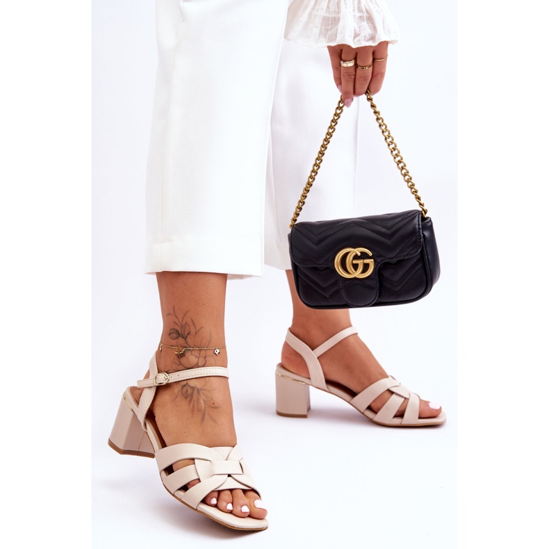 Sandales Classiques Beige Misty Talons Hauts 1