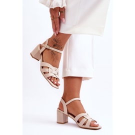 Sandales Classiques Beige Misty Talons Hauts 3