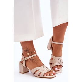 Sandales Classiques Beige Misty Talons Hauts 4