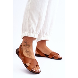 Lemar Sandales en cuir avec Addison marron brun 1