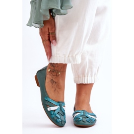Ballerines en Cuir pour Femme Maciejka 01358-36 Turquoise vert 4