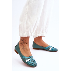 Ballerines en Cuir pour Femme Maciejka 01358-36 Turquoise vert 6