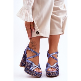 Sandales a Talons en Cuir Maciejka 06084-17 Bleu Marine 2 Sandales a Talons en Cuir Maciejka 06084-17 Bleu Marine 2