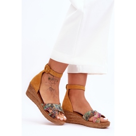 Sandales Compensées en Daim Maciejka 04565-43 Orange 4