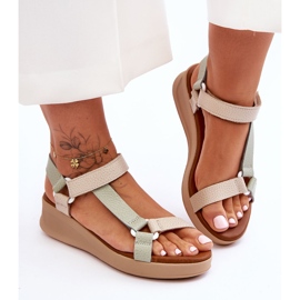 Sandales Cuir Maciejka L5186-09 Vert-Beige 1