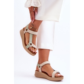 Sandales Cuir Maciejka L5186-09 Vert-Beige 2