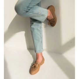 Marco Shoes Mocassins en cuir à franges beige 1 Marco Shoes Mocassins en cuir à franges beige 1