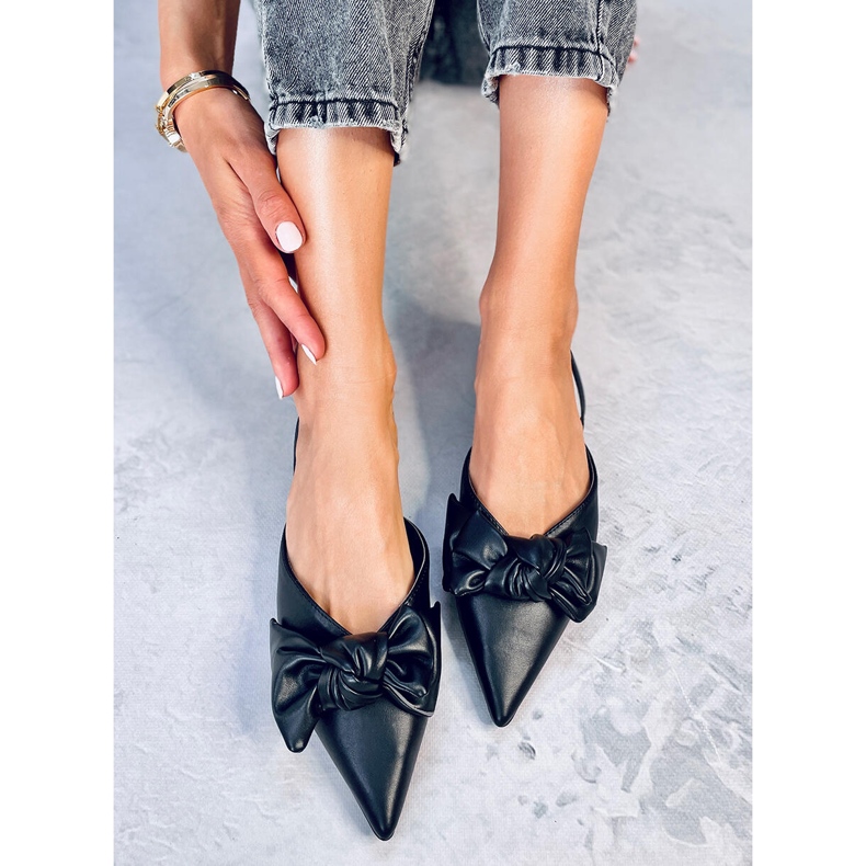 Ballerines talon ouvert Loon Noir le noir 1