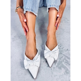 Ballerines à talon ouvert de Loon White blanc 2