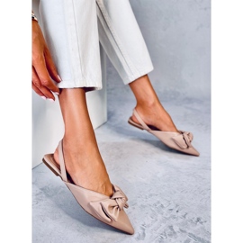 Loon Ballerines talon ouvert beige 2