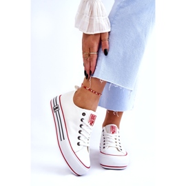 Baskets à plateforme en tissu pour femmes Big Star LL274180 Blanc blanche 5