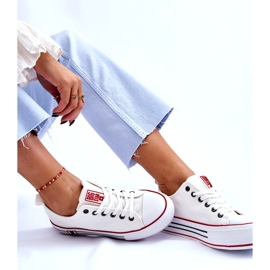 Baskets à plateforme en tissu pour femmes Big Star LL274180 Blanc blanche 4