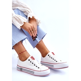 Baskets à plateforme en tissu pour femmes Big Star LL274180 Blanc blanche 2