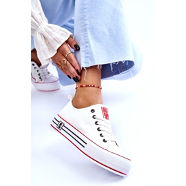Baskets à plateforme en tissu pour femmes Big Star LL274180 Blanc blanche 1