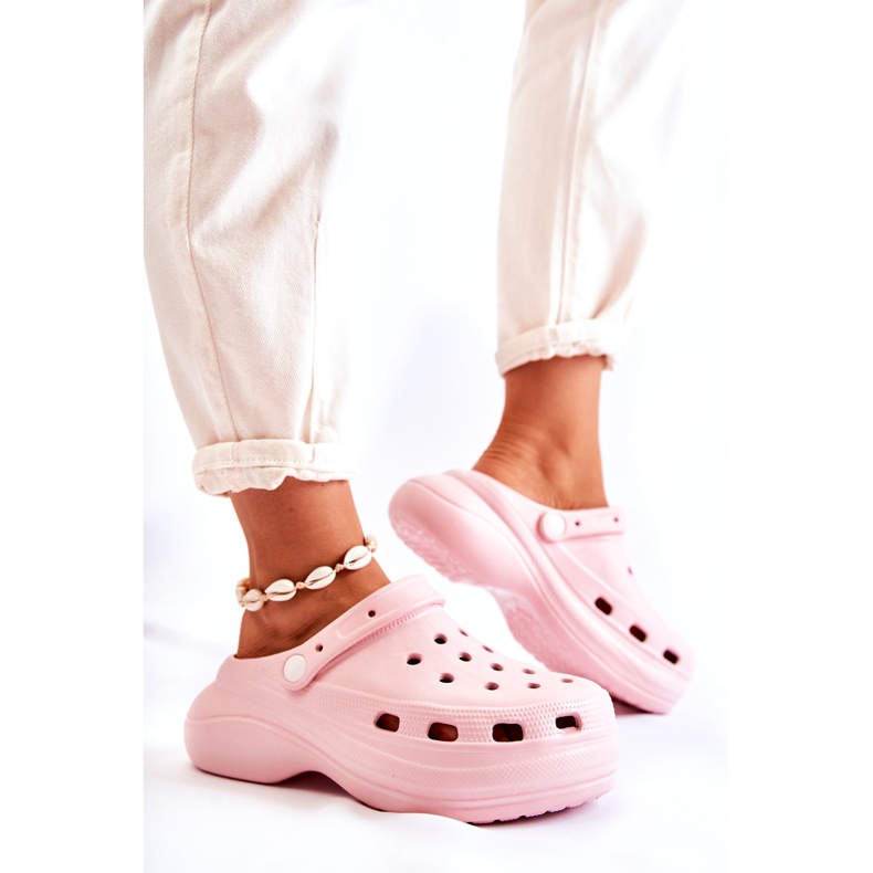 Chaussons Mousse Femme Crocs Rose Coline 3