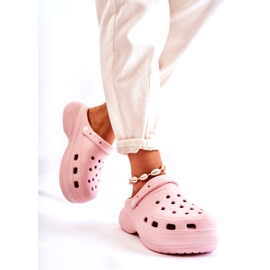 Chaussons Mousse Femme Crocs Rose Coline 2