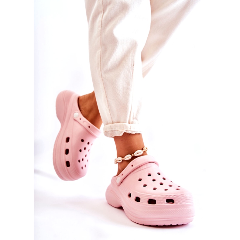 Chaussons Mousse Femme Crocs Rose Coline 2