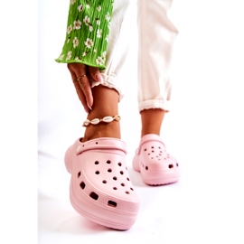 Chaussons Mousse Femme Crocs Rose Coline 1