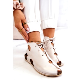 Maciejka 03426-25 Bottes en Cuir Léger Beige Clair 4