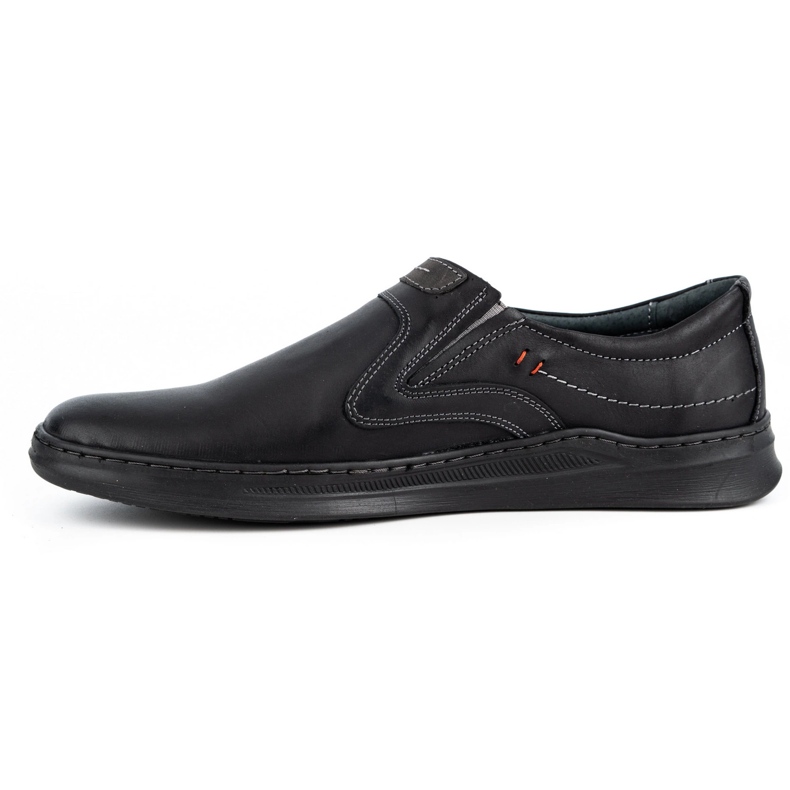 Olivier Chaussures à enfiler décontractées en cuir pour hommes 284GT, noires le noir 1 Olivier Chaussures à enfiler décontractées en cuir pour hommes 284GT, noires le noir 1