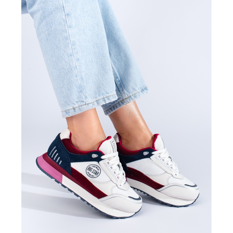 Baskets blanches pour femmes sur la plate-forme LL274369 Big Star 1 Baskets blanches pour femmes sur la plate-forme LL274369 Big Star 1