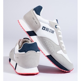 Chaussures de sport homme blanc et gris LL174160 Big Star blanche 1 Chaussures de sport homme blanc et gris LL174160 Big Star blanche 1