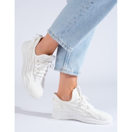 Chaussures de sport blanches pour femmes LL274712 Big Star 1
