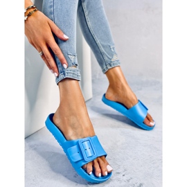 Claquettes en caoutchouc avec boucle Romero L.BLUE bleu 4