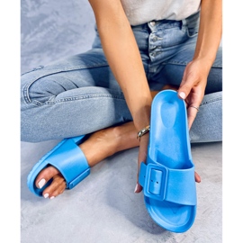 Claquettes en caoutchouc avec boucle Romero L.BLUE bleu 3