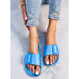 Claquettes en caoutchouc avec boucle Romero L.BLUE bleu 2