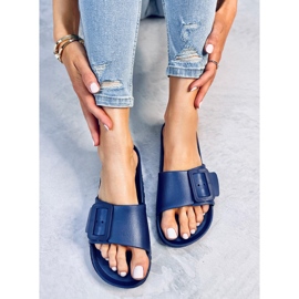 Claquettes en caoutchouc Romero D.BLUE avec boucle bleu 4