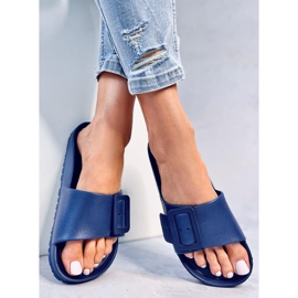 Claquettes en caoutchouc Romero D.BLUE avec boucle bleu 3