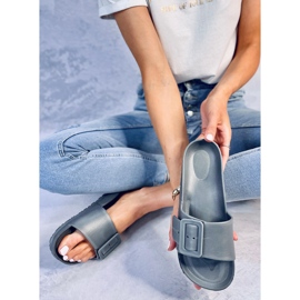 Claquettes en caoutchouc gris Romero avec boucle 5
