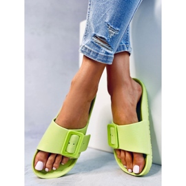 Claquettes en caoutchouc vert Romero avec boucle 5