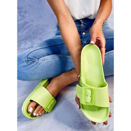 Claquettes en caoutchouc vert Romero avec boucle 3