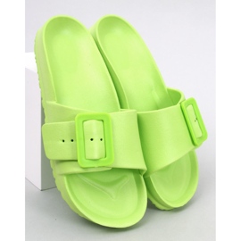 Claquettes en caoutchouc vert Romero avec boucle 1