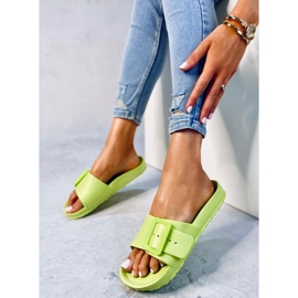 Claquettes en caoutchouc vert Romero avec boucle 4