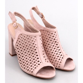 Sandales à talon ajourées Noise Pink rose 1